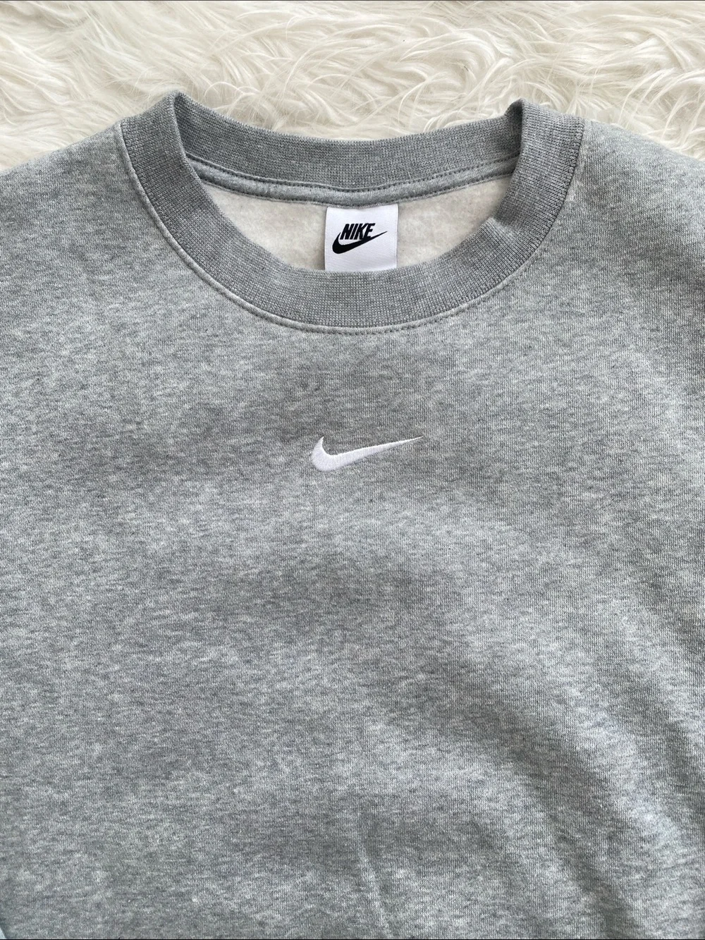 Nike | Oversized Crewneck Sweatshirt with White Swoosh